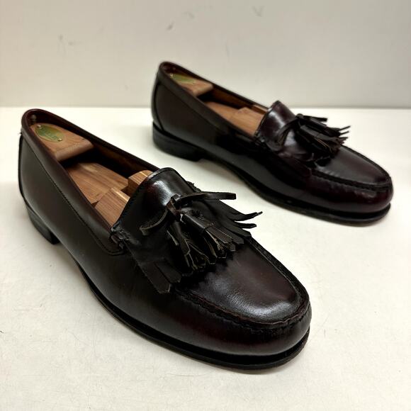 VERY GOOD VTG Timberland Tassel Loafer Kiltie Made Hampton, NH USA Burgundy 12 main image 4